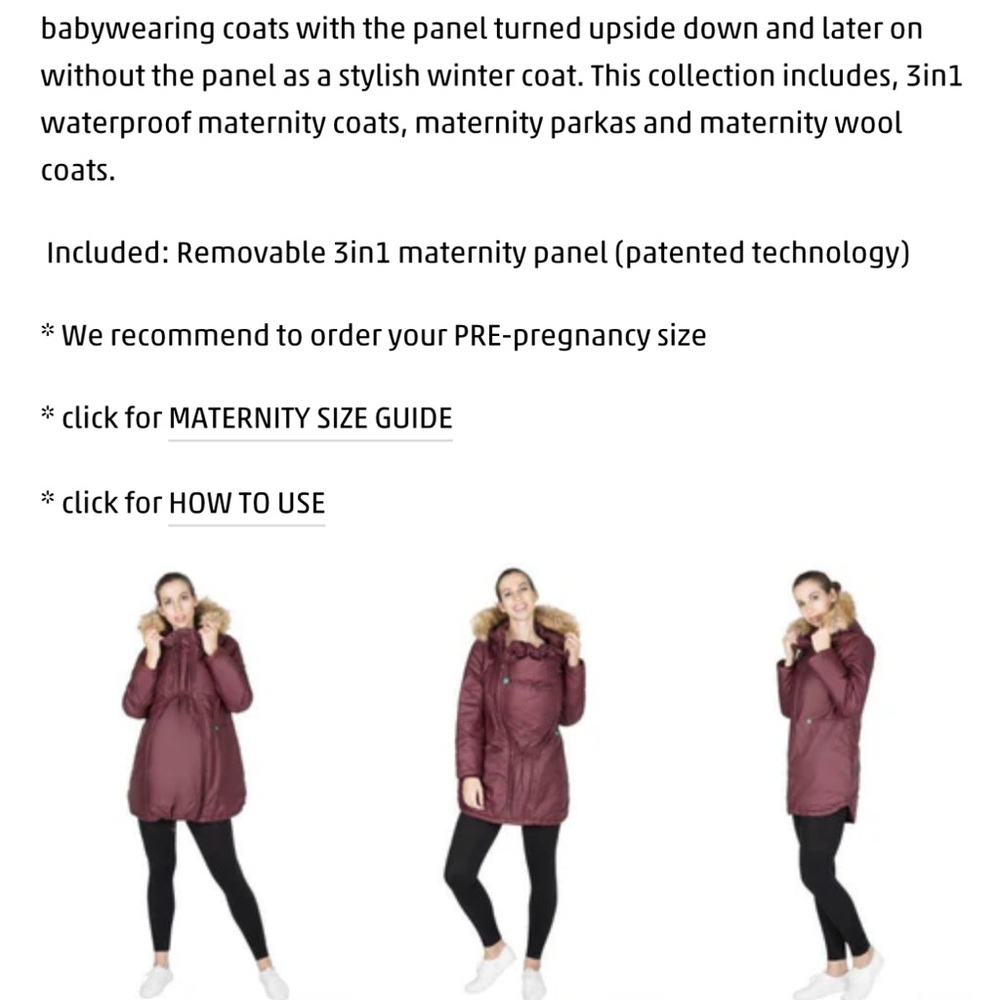 Maternity/Baby Wearing Jacket